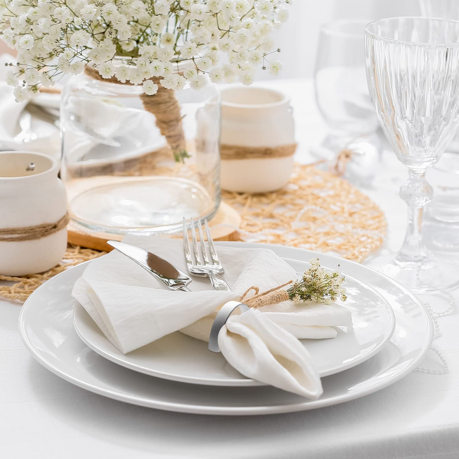 CHENGU uso versátil de anillos para servilleta en bodas, banquetes y celebraciones