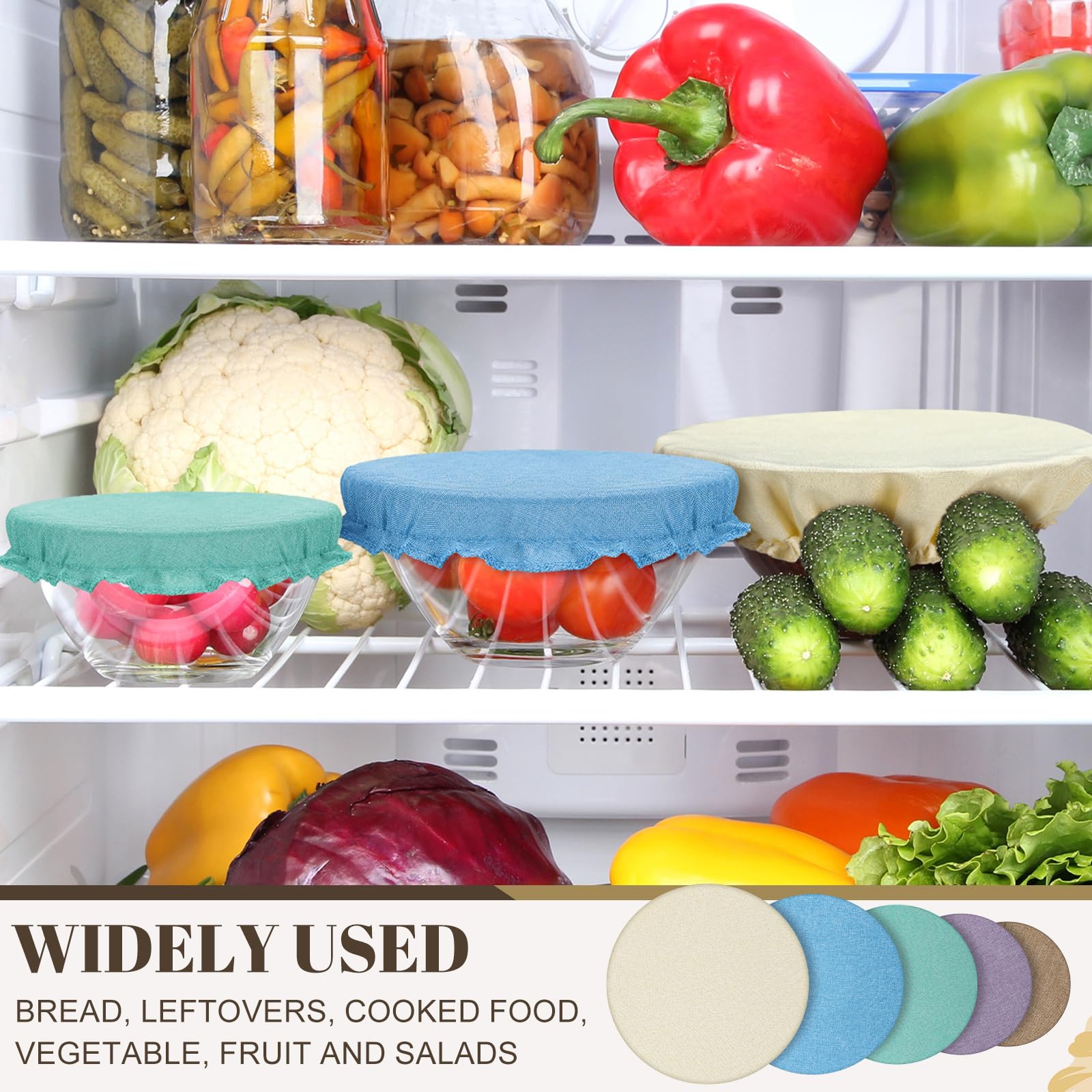 CHENGU cubiertas de bol 20 cm, ideal para recetas y sobras