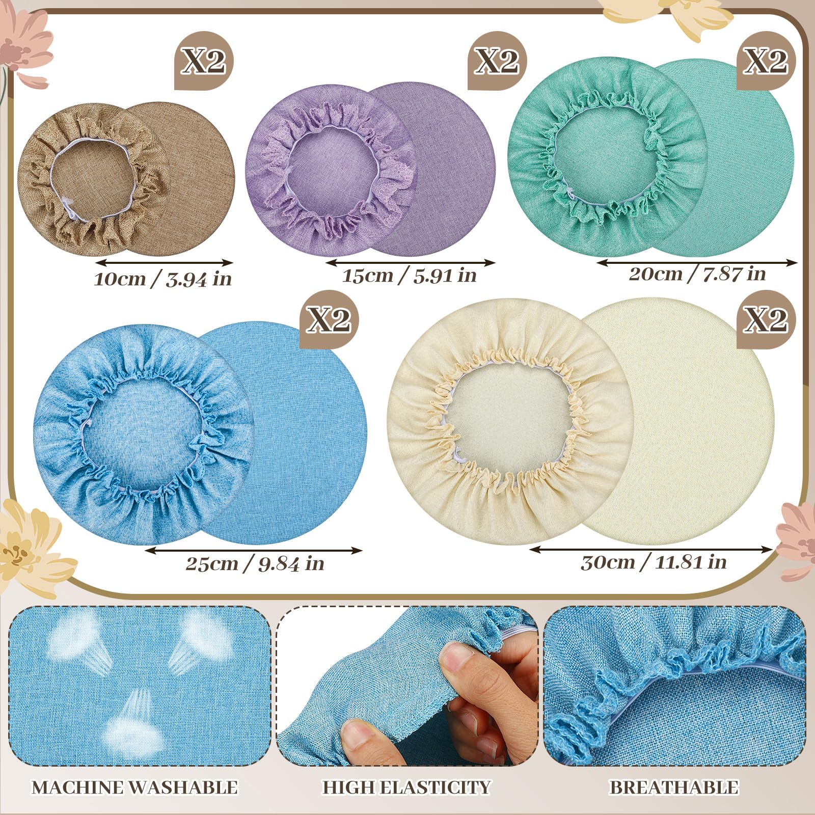 CHENGU cubierta de bol en tejido PUL, reutilizable y duradera