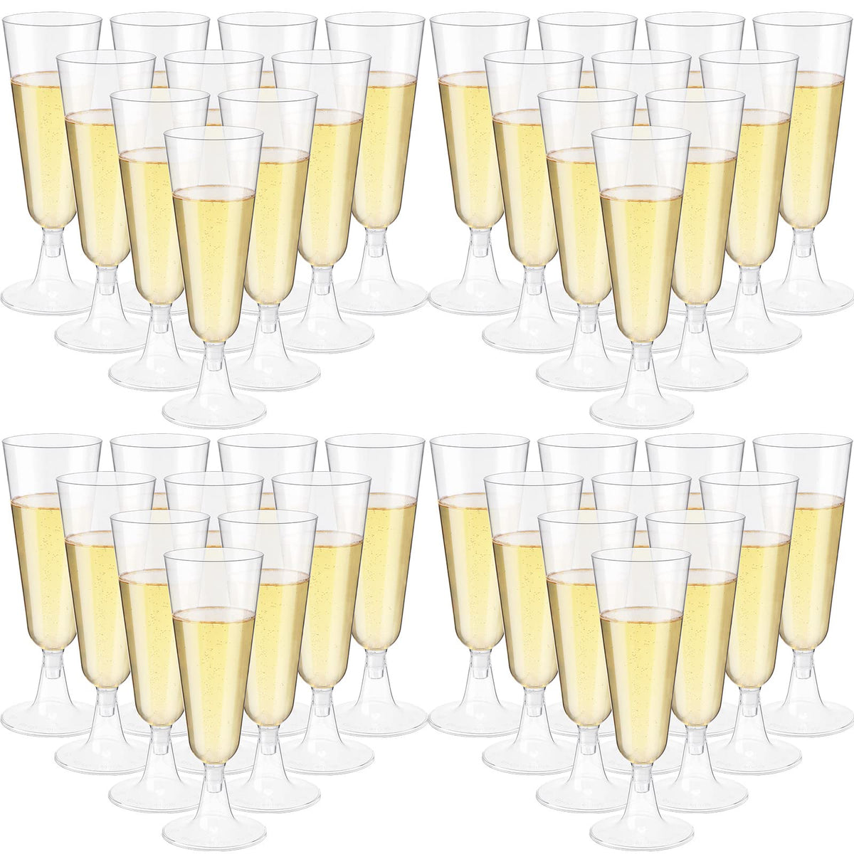Copas CHENGU de champagne 5 oz, paquete de 150 piezas para eventos sin roturas.