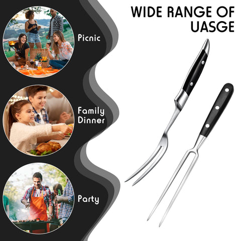 CHENGU pack 2 tenedores carne, conjunto práctico para barbacoas.
