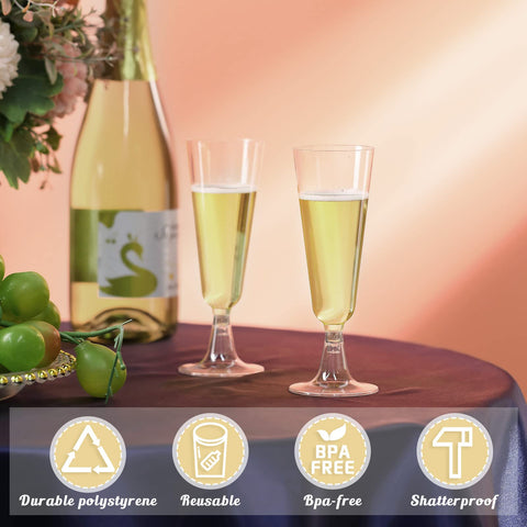Paquete económico CHENGU de copas de champagne desechables para reuniones grandes.