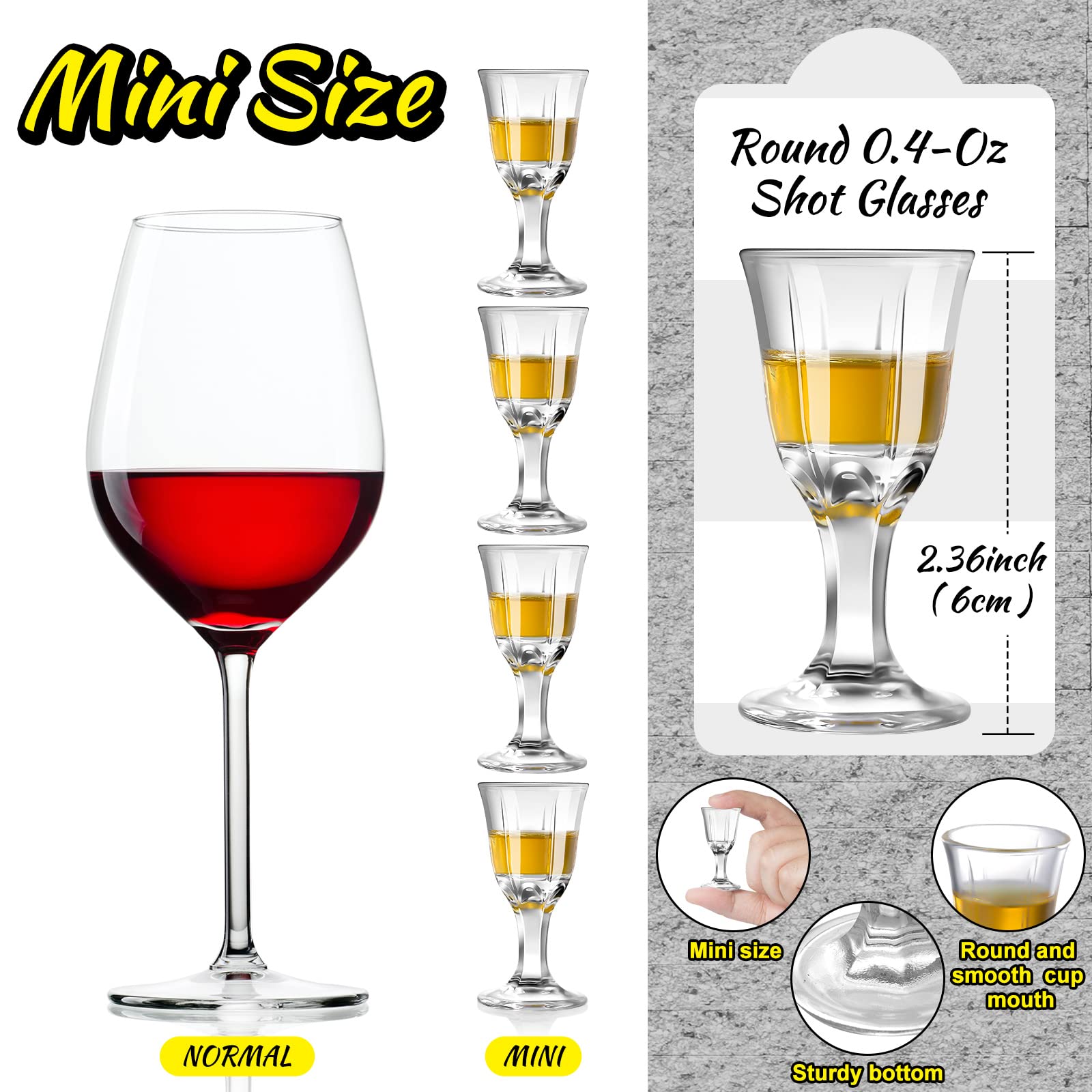 CHENGU vaso tequila 11 ml base estable para brindis