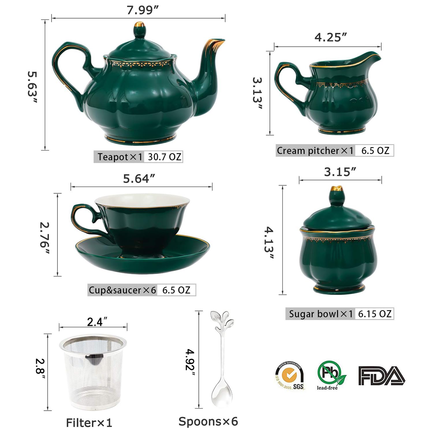 CHENP.HMC azucarero de porcelana, práctico para endulzar bebidas