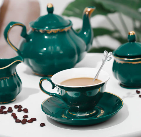 CHENP.HMC diseño floral con detalle, añade lujo a la hora del té