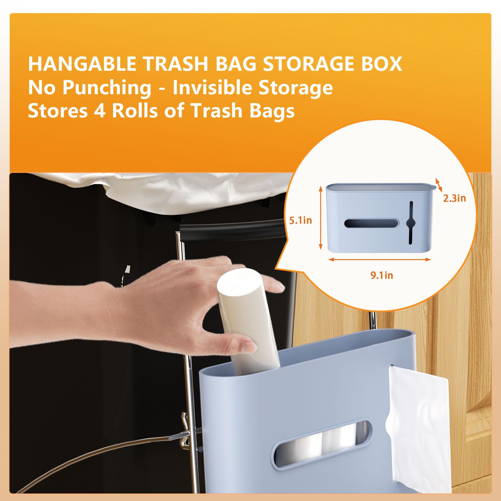 Chenthrall soporte-bolsas-basura mantiene bolsas organizadas y a mano en la cocina.