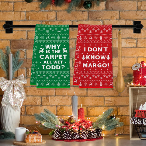 Cheroloven toallas Griswold Cousin Eddie; humor navideño para la cocina.