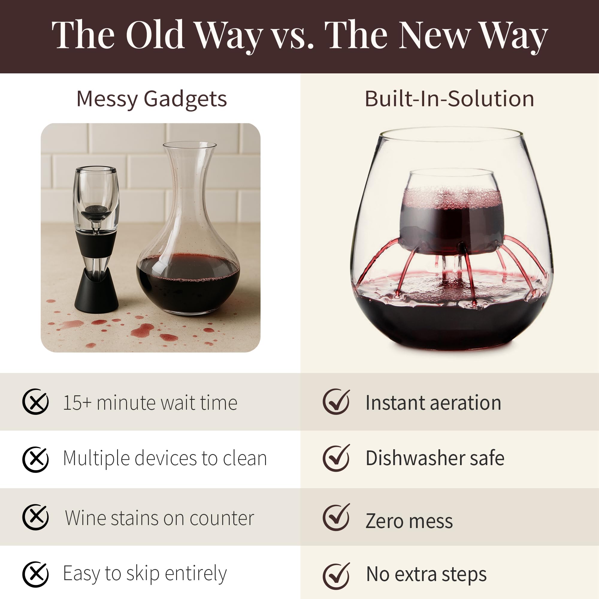 Chevalier Collection conjunto de dos copas en mesa para cenas.