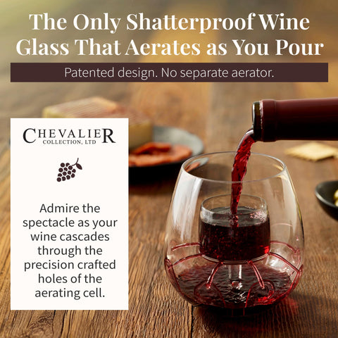 Chevalier Collection vaso con aerador integrado; perfecto para pícnic.