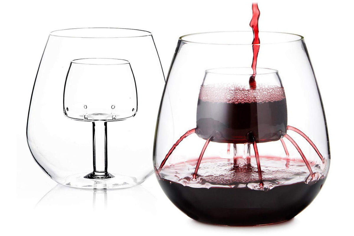Chevalier Collection vaso sin tallo, aerador incorporado para aeración instantánea del vino.