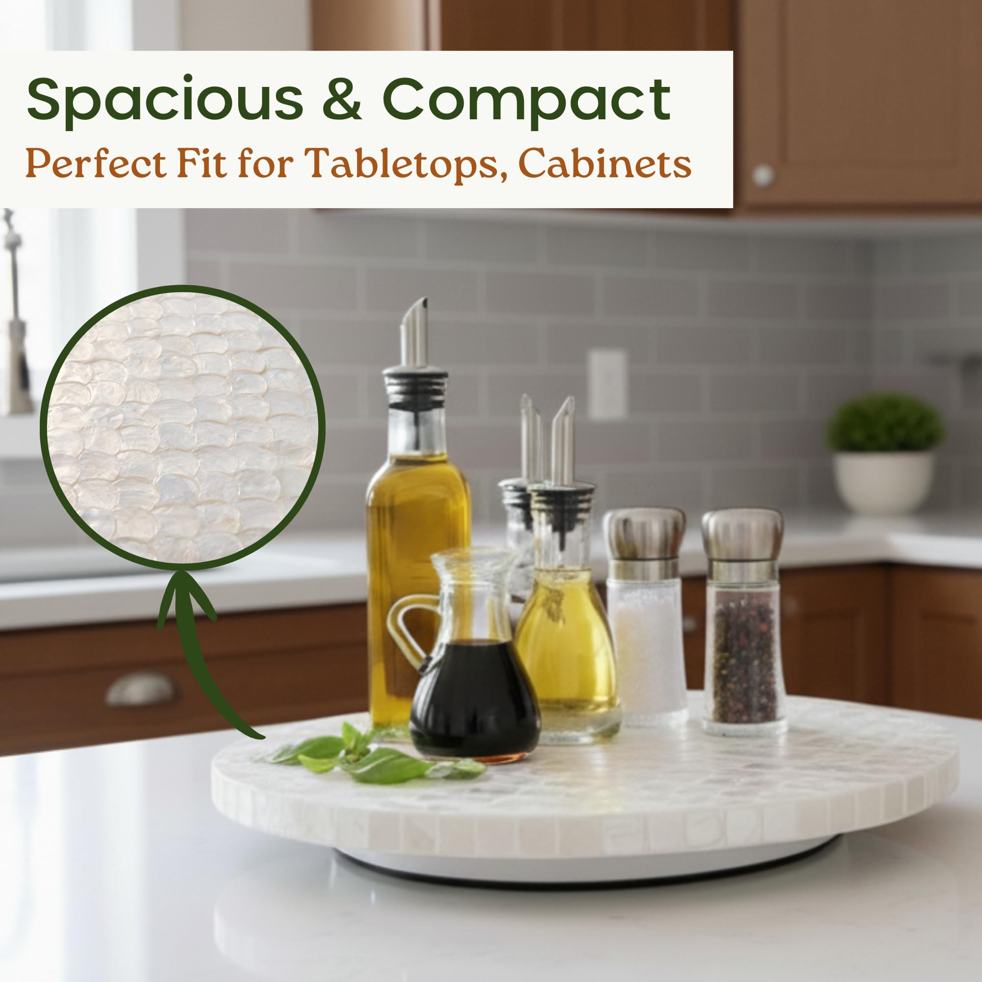 Chi An Home Lazy Susan base de madera duradera y estable