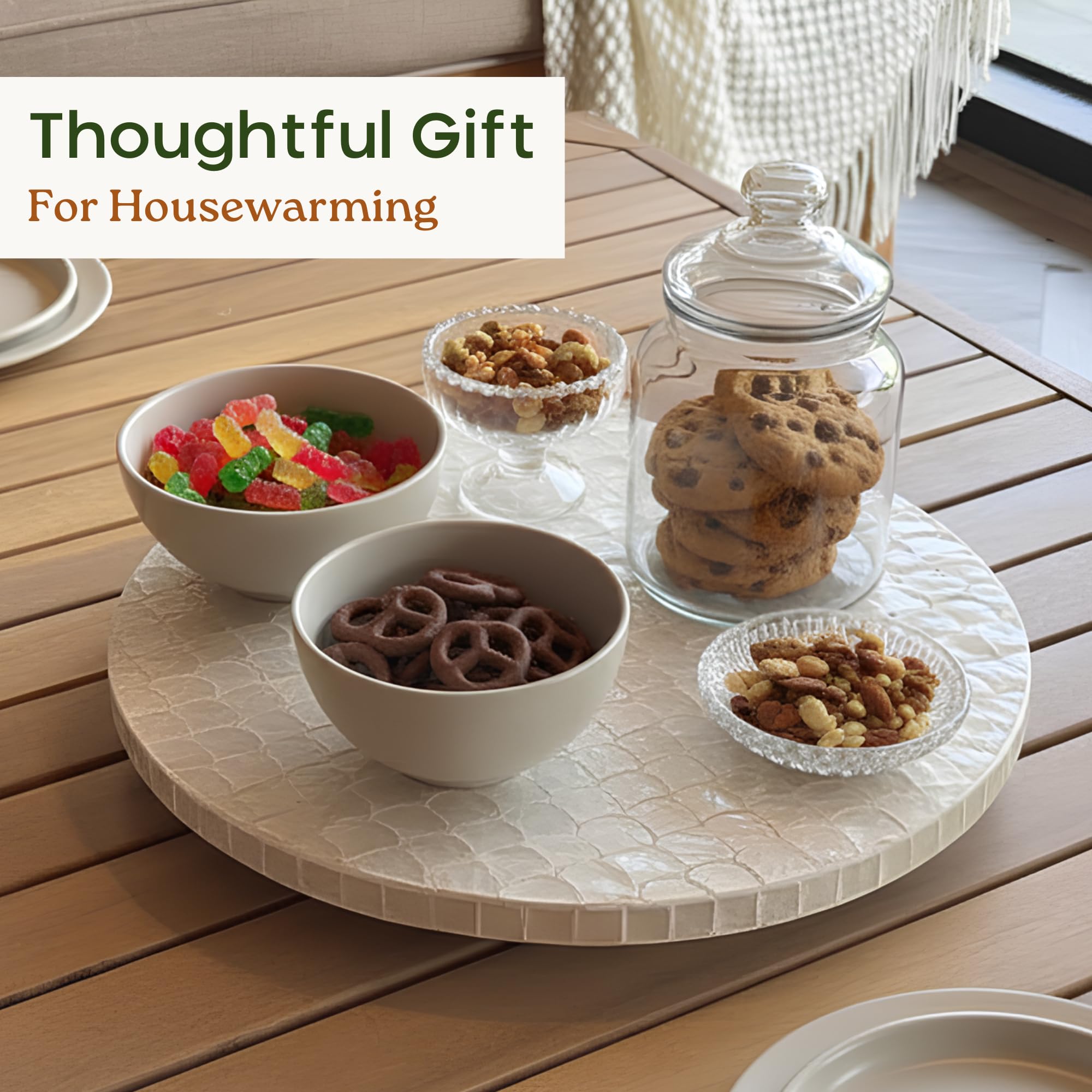 Chi An Home Lazy Susan regalo elegante para bodas o inauguraciones