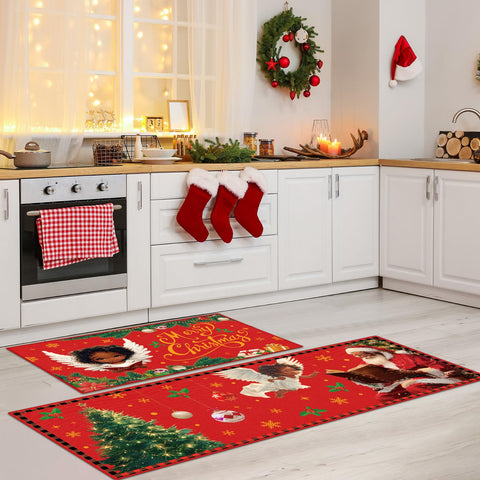 Alfombra de cocina Chiazllta con Santa africano 17x47 para áreas amplias.
