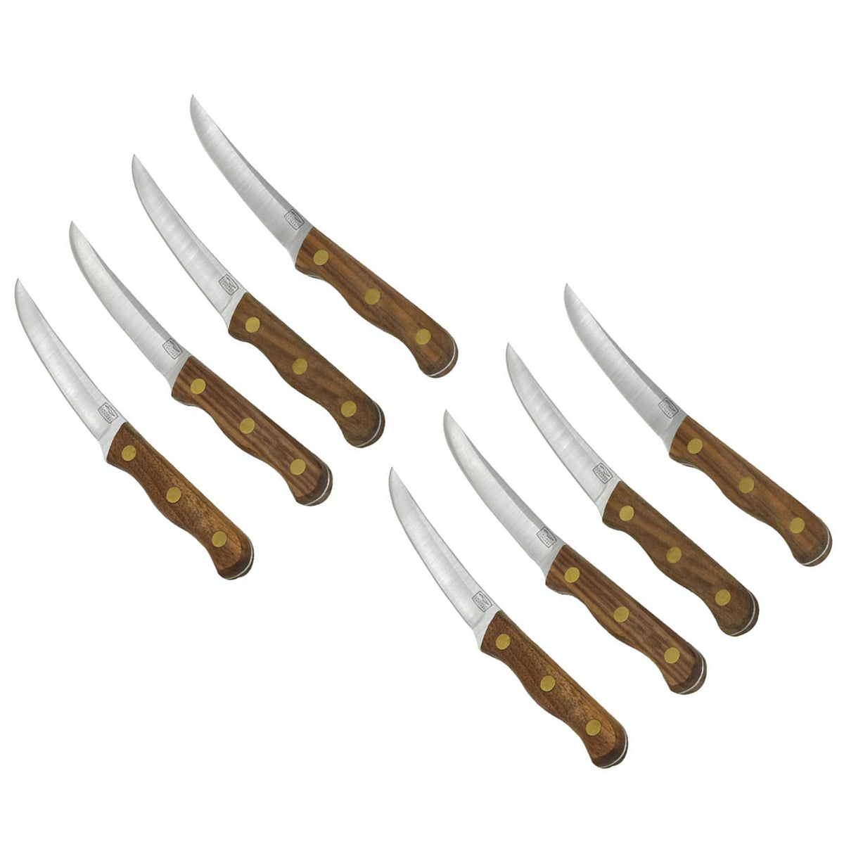 Cuchillos filete de 8 piezas Chicago Cutlery B144 Walnut Tradition con filo duradero.