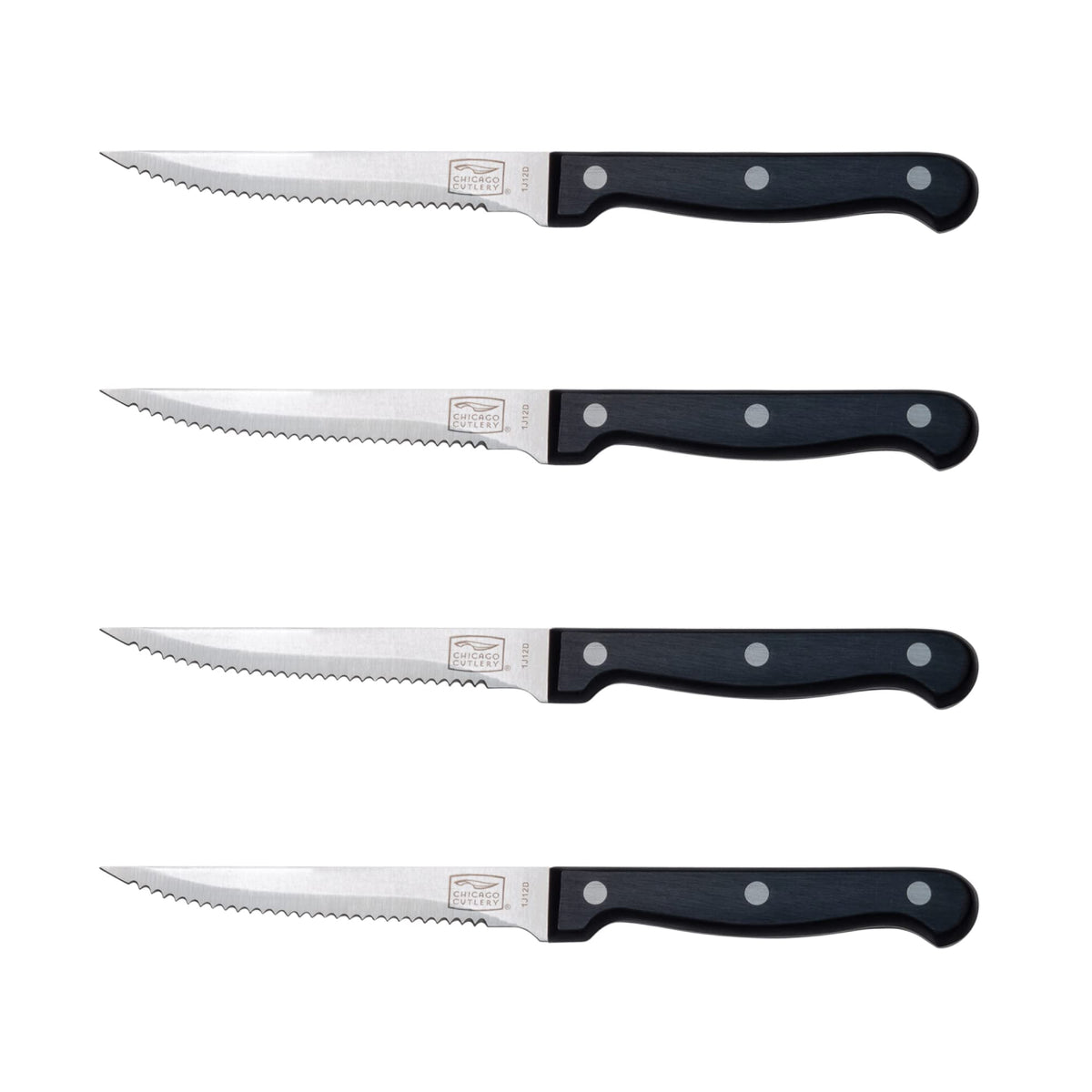 Cuchillos Chicago Cutlery Essentials con filo serrado de 4–5 pulgadas para cortar carne con facilidad