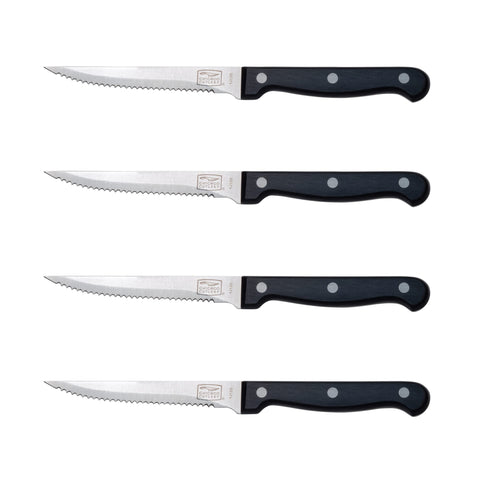Cuchillos Chicago Cutlery Essentials con filo serrado de 4–5 pulgadas para cortar carne con facilidad