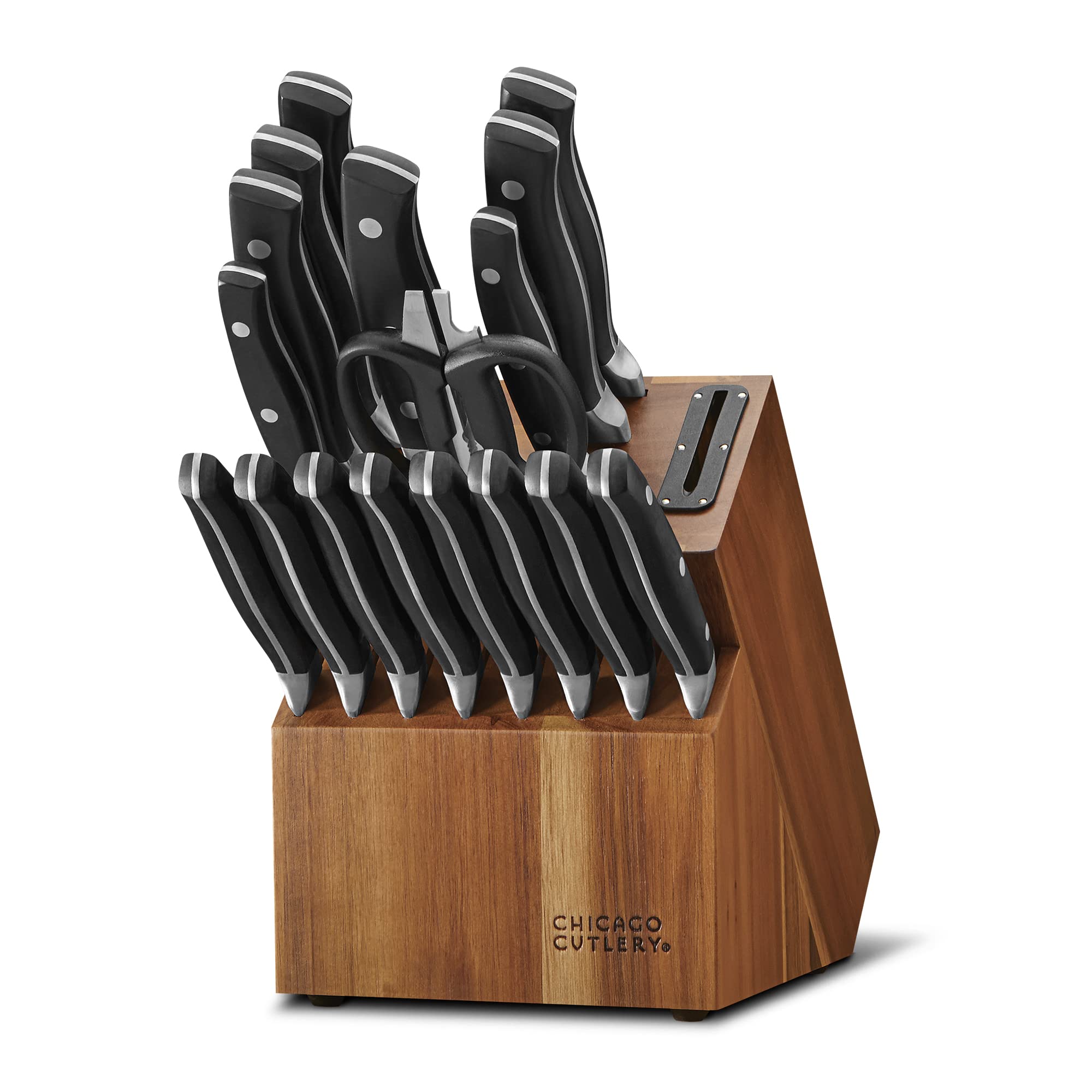 Conjunto Chicago Cutlery Insignia de 18 piezas, ideal para diversos cortes en la cocina.