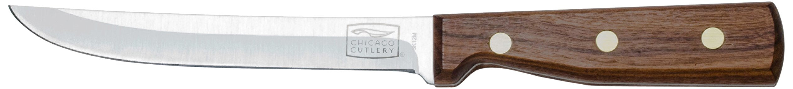 Cuchillo de utilidad Tradición Nogal de Chicago Cutlery con mango de madera, ideal para rebanar quesos y fiambres