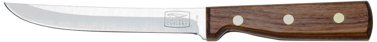 Cuchillo de utilidad Tradición Nogal de Chicago Cutlery con mango de madera, ideal para rebanar quesos y fiambres