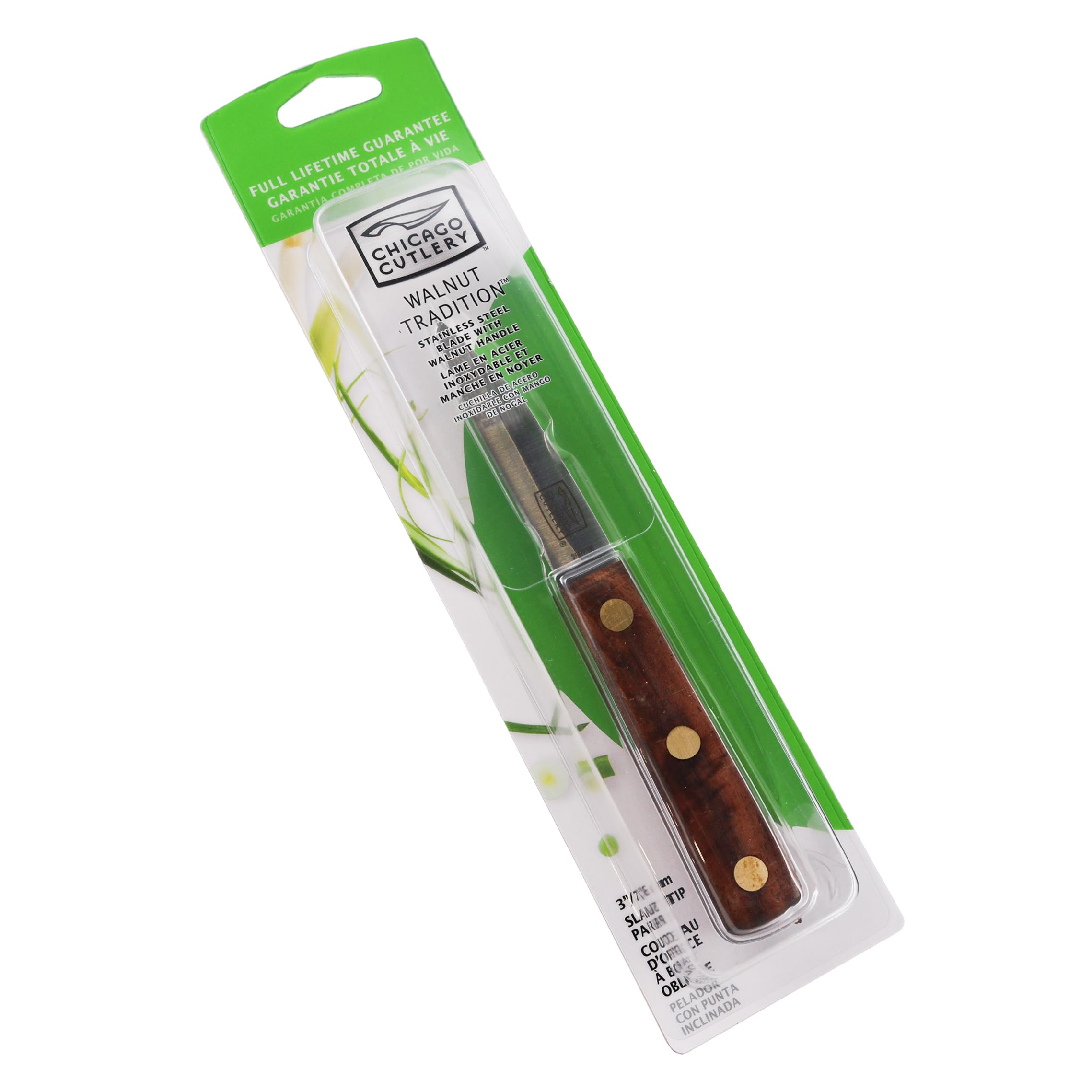 Chicago Cutlery Walnut Tradition mango caoba ergonómico, agarre cómodo durante largas preparaciones