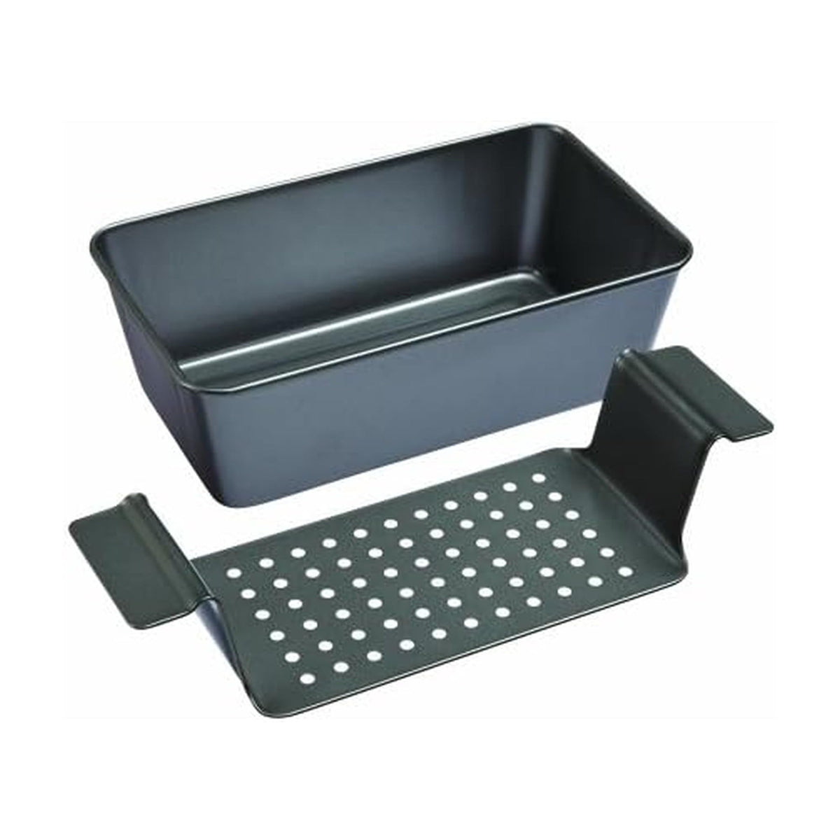 Chicago Metallic: bandeja para pastel de carne saludable con inserto drenante para cocinar con menos grasa