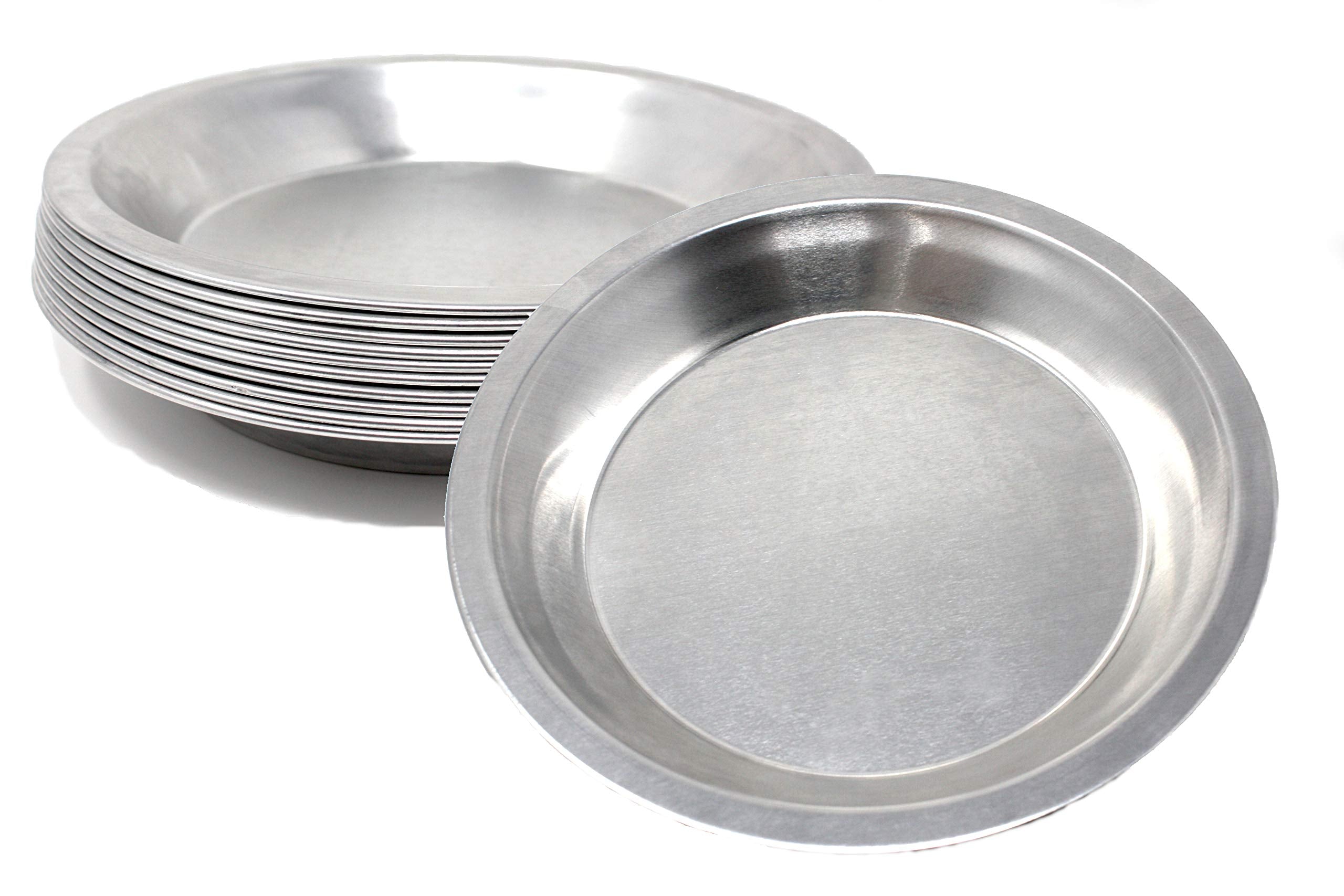 Chicago Metallic, placa de tarta de aluminio 8 pulgadas, juego de 10 para hornear