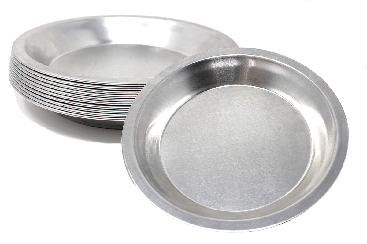 Chicago Metallic, placa de tarta de aluminio 8 pulgadas, juego de 10 para hornear