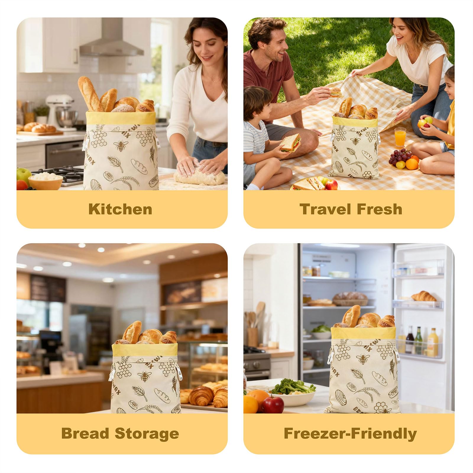 CHICNICHE bolsas apilables en la cocina, ahorro de espacio