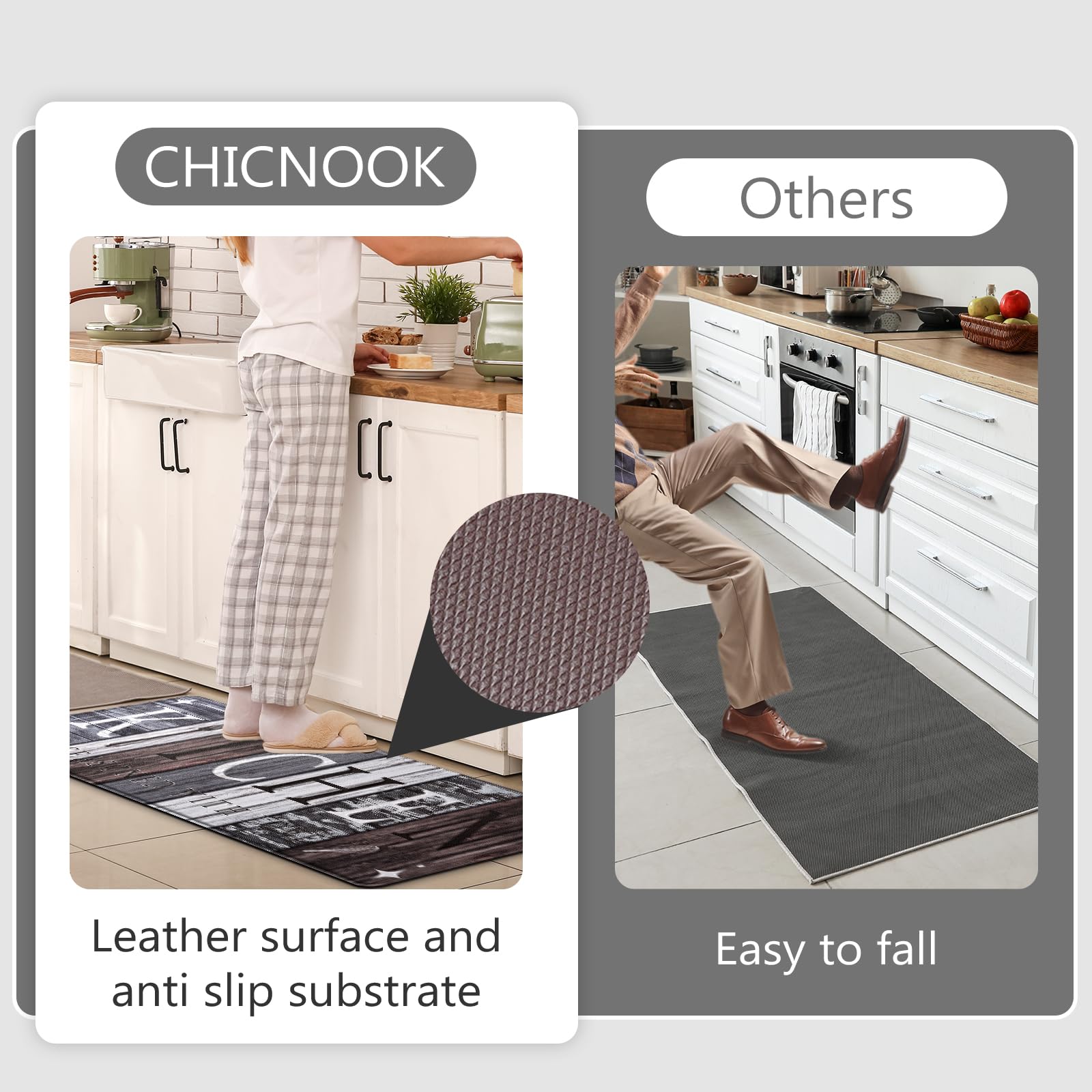 CHICNOOK alfombra estilo granja, tabla de madera, ideal para lavadero o pasillos