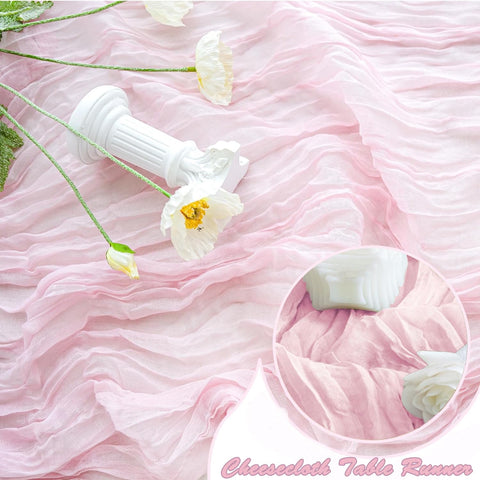 ChicToteDesigns: camino de mesa rosado ideal para drapeados y sillas decorativas.