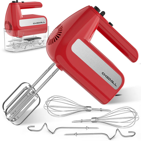 Batidora de mano CHIDOLL con 5 velocidades para mezclar masas de forma eficiente.