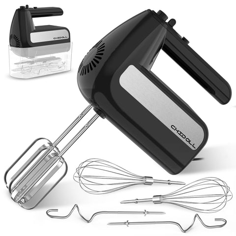 CHIDOLL Batidora de Mano 800W con turbo, ideal para masas densas.