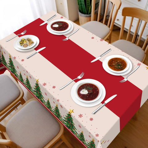 Mantel Childom navidad con campanas brillantes, protege la mesa durante la comida.
