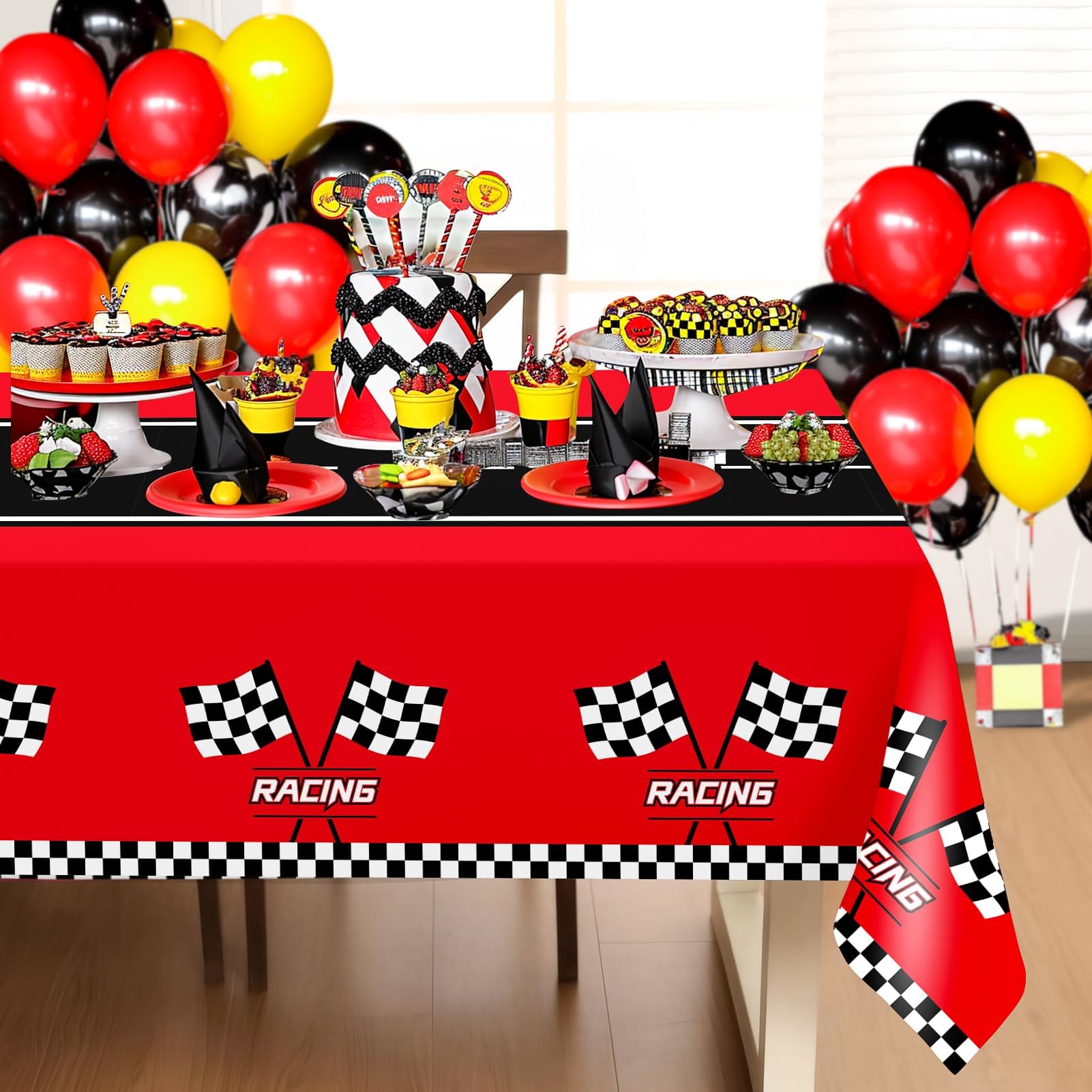 Mantel Childom para mesa de 8 pies cubre amplia superficie.
