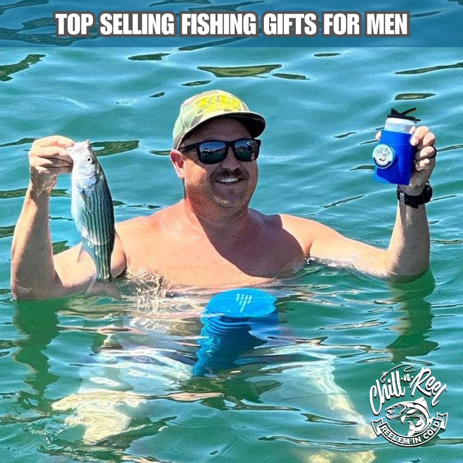 Chill-N-Reel con línea pre-enrollada de 50 pies para pesca.
