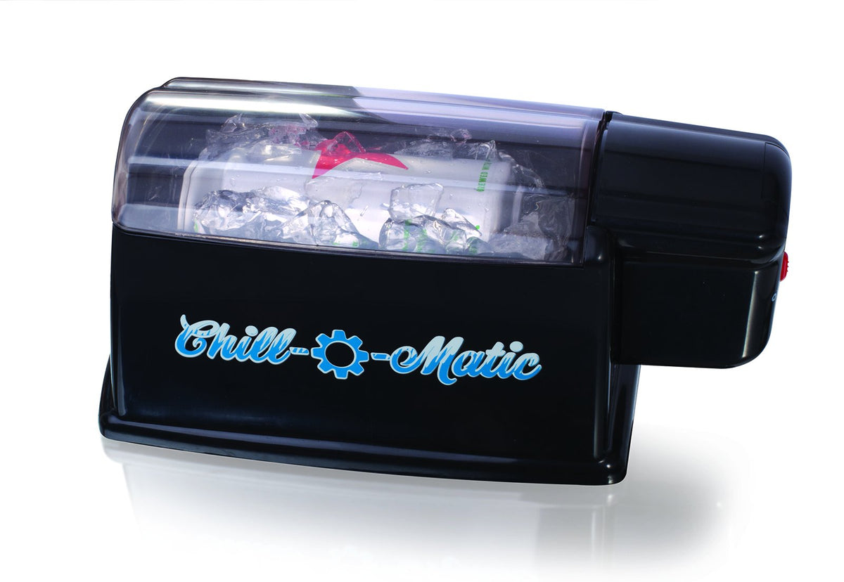 Chill-O-Matic enfría una lata 12oz en 60 segundos para fiestas al aire libre.