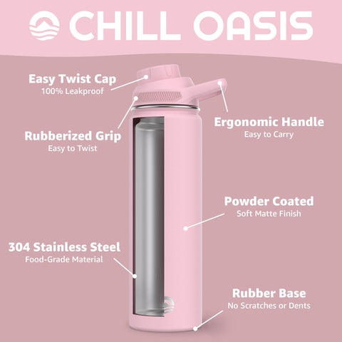 Chill Oasis tapa compatible con botellas boca ancha de 6 cm.
