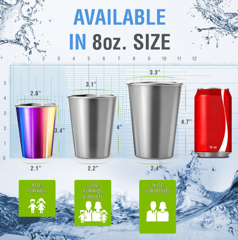 Vasos apilables CHILLOUT LIFE para ahorro de espacio