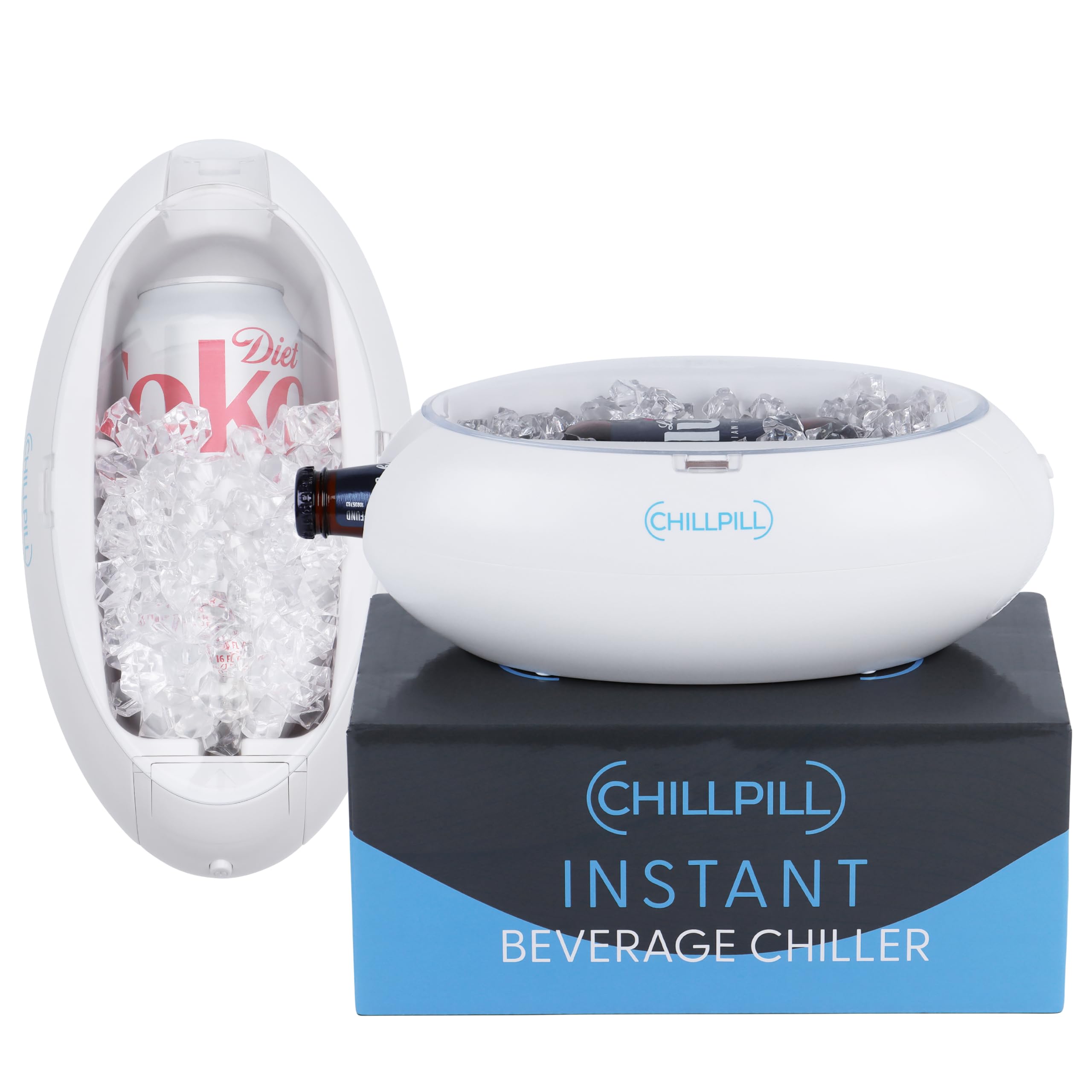 CHILLPILL enfriador para botellas de vidrio de 12 onzas.