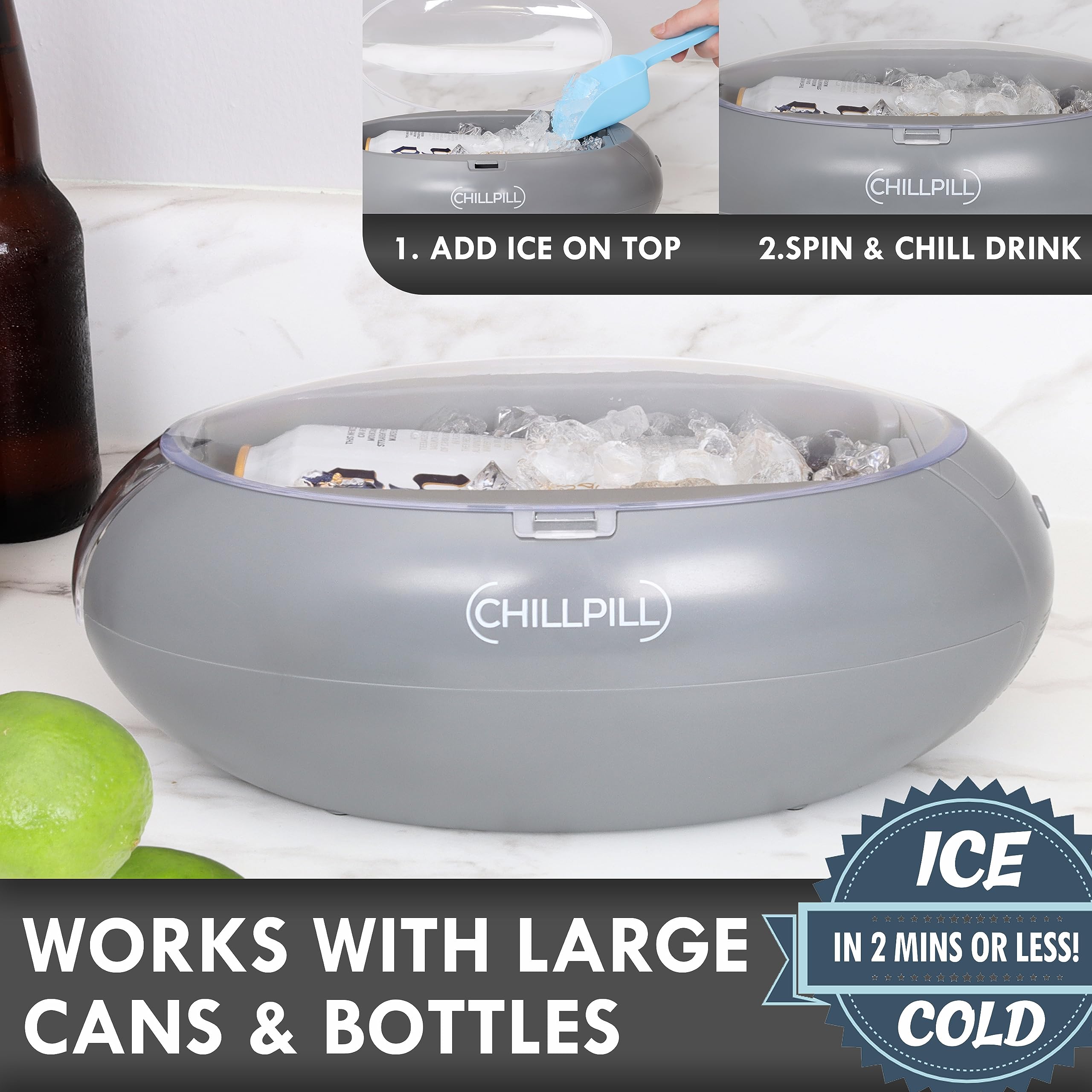 CHILLPILL enfriador de lata 16oz para refrescar al instante
