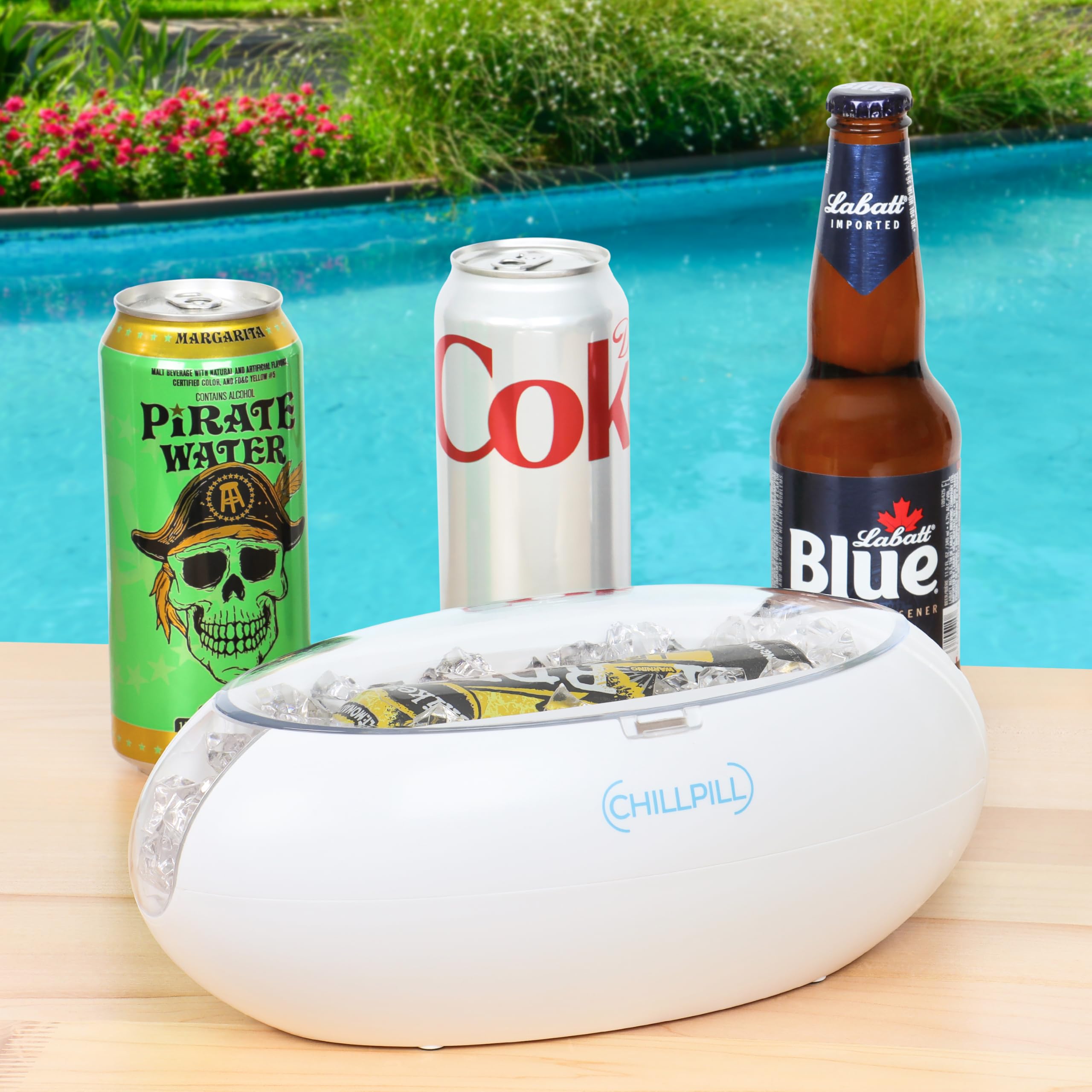 CHILLPILL enfriador portátil para fiestas y picnics.