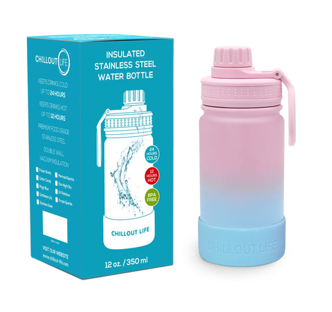 CHILLOUT LIFE botella infantil 355ml tapa hermética evita derrames