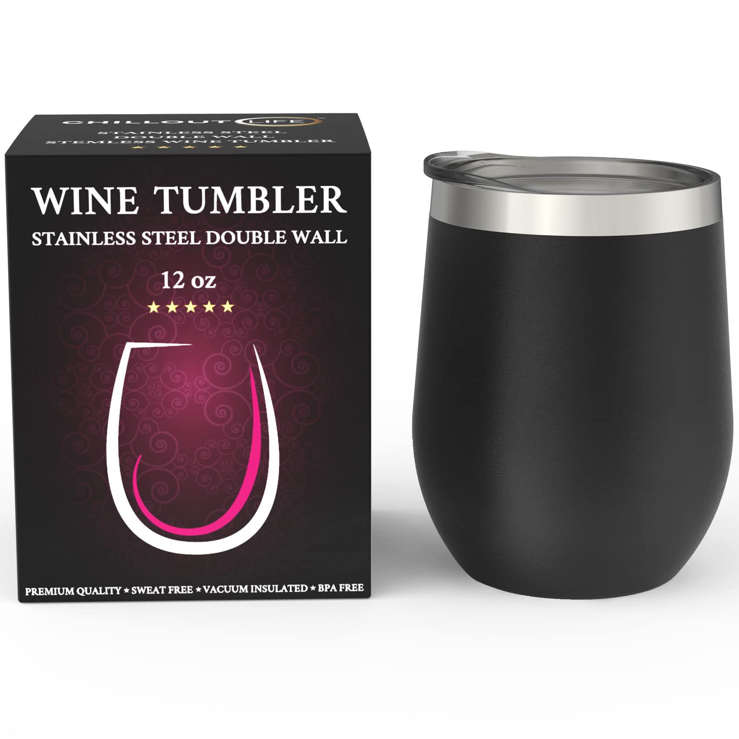 Tapa sin BPA de CHILLOUT LIFE, removible para facilitar limpieza y uso.