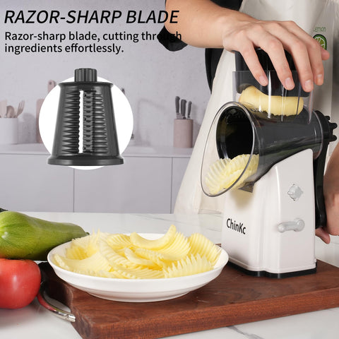 ChinKc rallador rotativo útil para nueces y frutos secos.