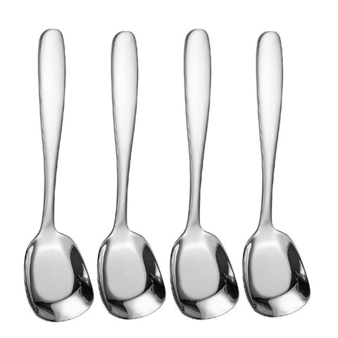 Cucharas chislim acero inoxidable con cabeza cuadrada para servir sopa de forma precisa.