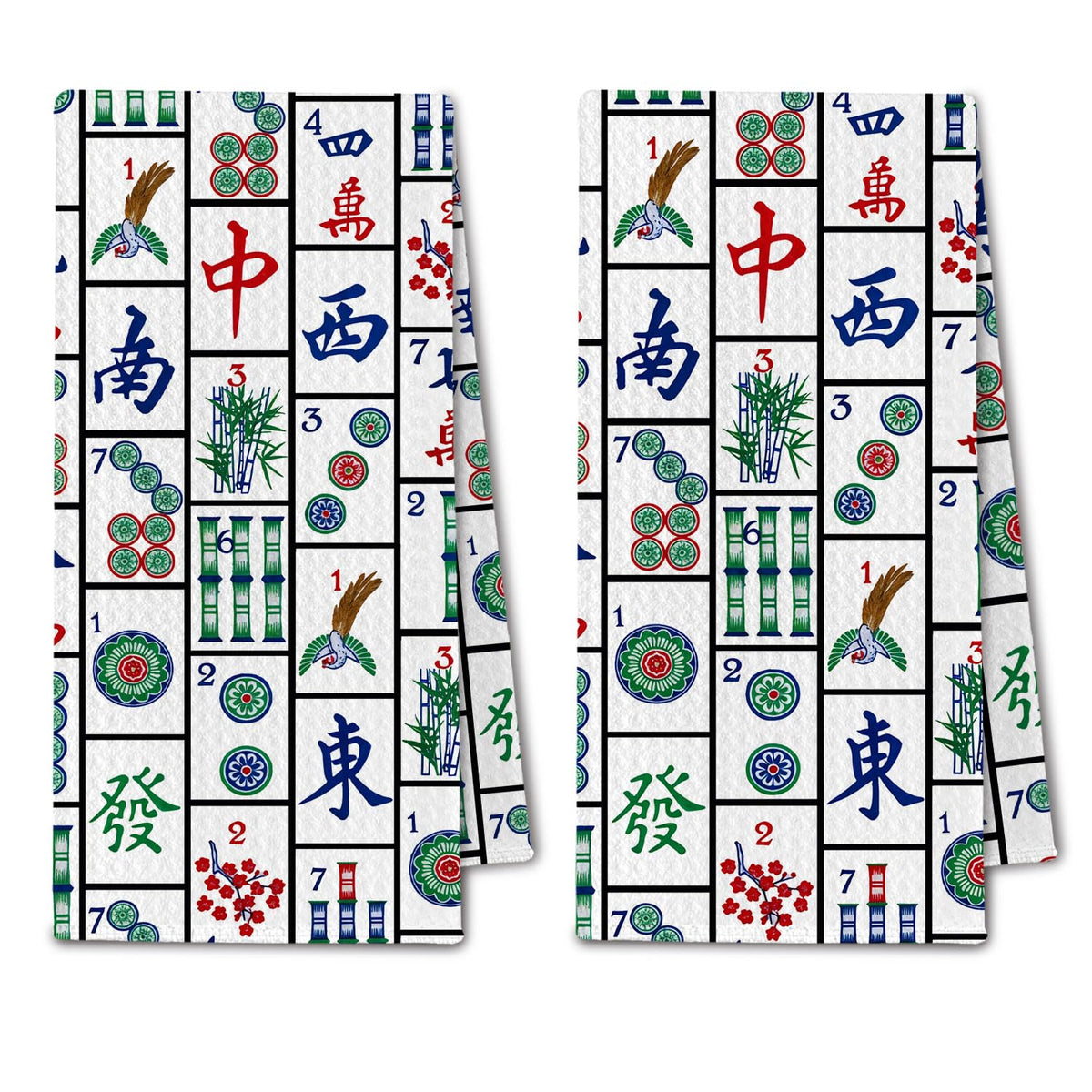 Paños de cocina ChissNook mahjong, tamaño 16x24, prácticos para secar manos.