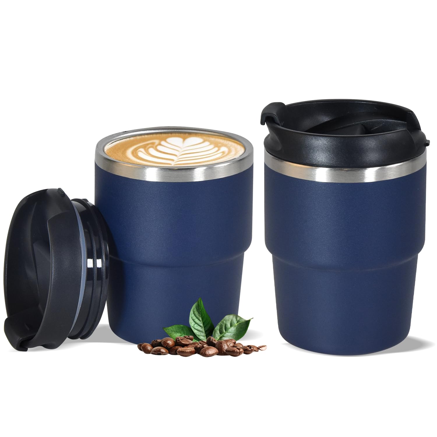CHLJAR tazas espresso 6oz con doble pared y tapa para conservar calor.