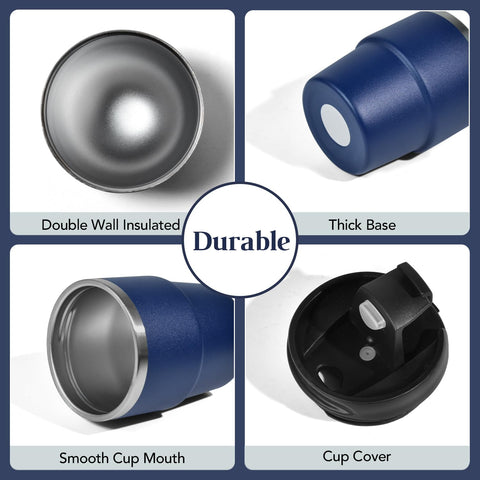 CHLJAR tazas duraderas en acero inoxidable 18/8 para uso diario.