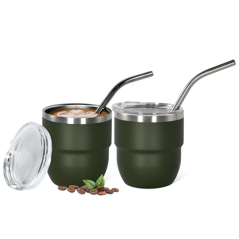 Vasos CHLJAR expreso apilables de 4 oz, juego de 2, servicio compacto.