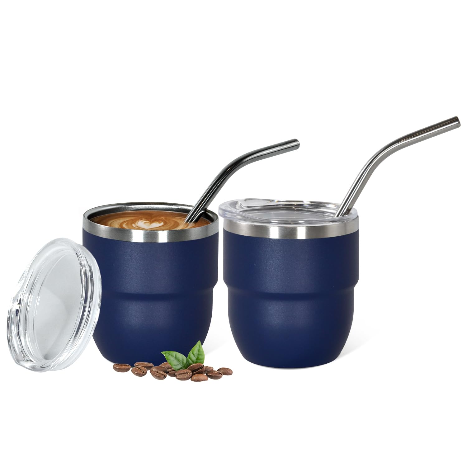CHLJAR tazas espresso 4oz apilables para ahorrar espacio en la cocina.